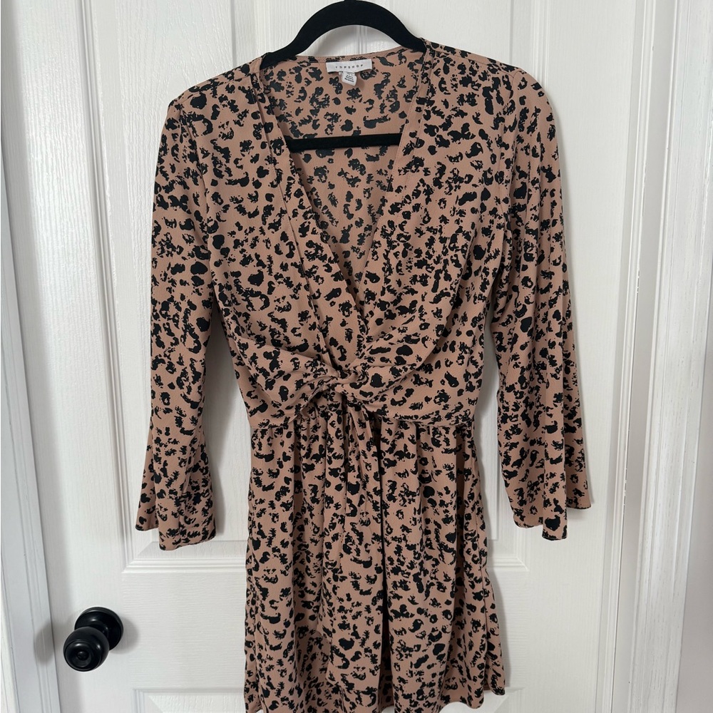 Topshop leopard Patterned Dress